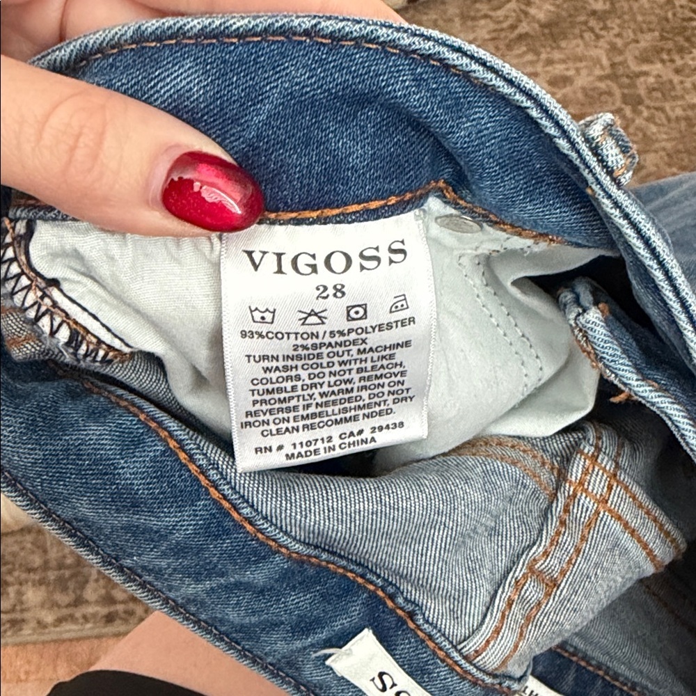 Vigoss Stevie Crop Straight Denim size 28 - Picture 3 of 13